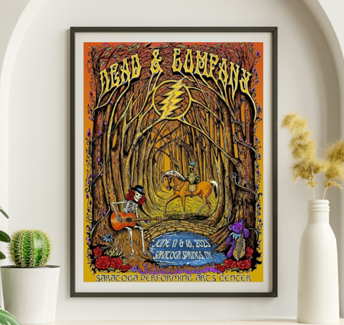 Dead and Company - Saratoga Performing Arts Center Saratoga NY June 17 2023 - Live Concert Poster Wall Art Print - 131211