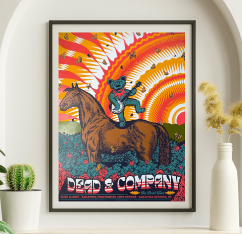 Dead and Company - Saratoga Performing Arts Center Saratoga NY June 17 2023 - Live Concert Poster Wall Art Print - 131216
