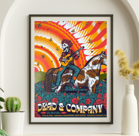 Dead and Company - Saratoga Performing Arts Center Saratoga NY June 18 2023 - Live Concert Poster Wall Art Print - 131217
