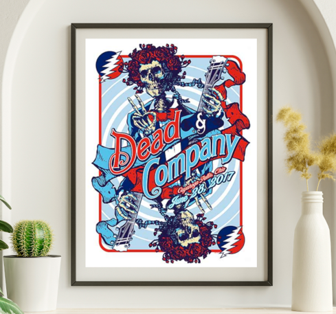 Dead and Company - Cuyahoga Falls OH June 28 2017 - Live Concert Poster Wall Art Print - 131222