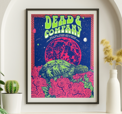 Dead and Company - Coastal Credit Union Music Park Raleigh NC June 9 2018 - Live Concert Poster Wall Art Print - 131134