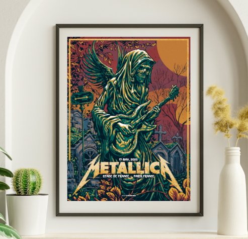 Metallica - Stade de France Paris France May 17 2023 - Live Concert Poster Wall Art Print - 158105