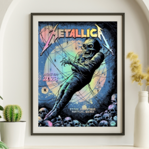Metallica - Stade Olympique Montreal Quebec August 13 2023 FOIL - Live Concert Poster Wall Art Print - 158242