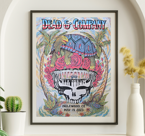 Dead and Company - Kia Forum Inglewood CA May 19 2023 – Live Concert Poster Wall Art Print – 131315