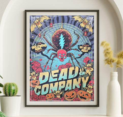 Dead and Company - Hollywood Bowl Los Angeles CA October 29 2021 – Live Concert Poster Wall Art Print – 131289