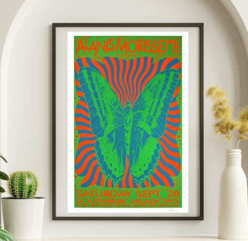 Alanis Morissette - Southpark Meadows Austin TX September 28 1996 – Live Concert Poster Wall Art Print - 105001