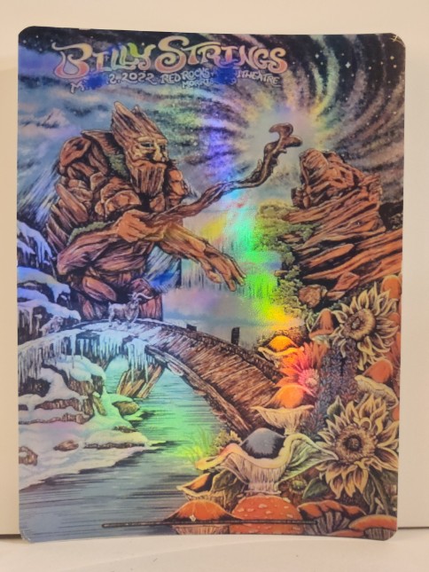 Billy Strings - Red Rocks Morrison CO May 12 2022 - Live Concert Poster Vinyl Foil STICKER - 112052s