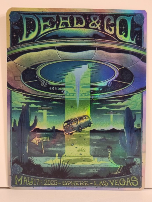 Dead and Company - Sphere Las Vegas NV May 17 2025 - Live Concert Poster Vinyl Foil STICKER - 131063s