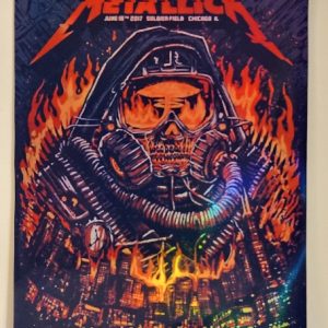 Metallica - Soldier Field Chicago IL June 18 2017 RED FOIL - Live Concert Poster Vinyl Foil STICKER - 158208s