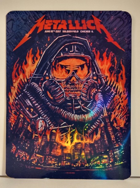 Metallica - Soldier Field Chicago IL June 18 2017 RED FOIL - Live Concert Poster Vinyl Foil STICKER - 158208s