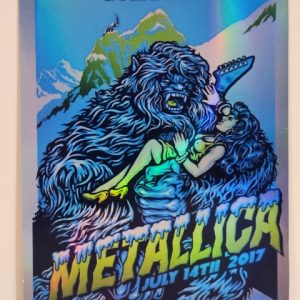 Metallica - Quebec City Canada July 4 2017 CHROME - Live Concert Poster Vinyl Foil STICKER - 158210s
