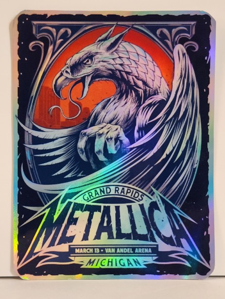Metallica - Van Andel Arena Grand Rapids MI March 13 2019 - Live Concert Poster Vinyl Foil STICKER - 158118s