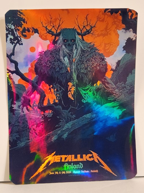 Metallica - Olympic Stadium Helsinki Finland June 7 2024 - Live Concert Poster Vinyl Foil STICKER - 158127s