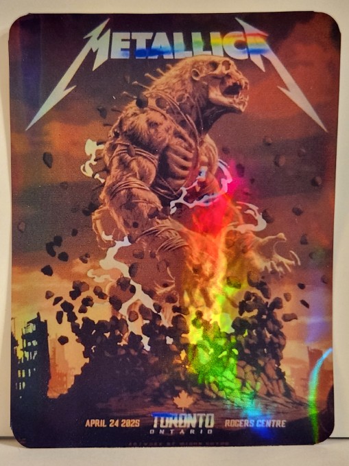 Metallica - Rogers Centre Ontario Canada April 24 2025 - Live Concert Poster Vinyl Foil STICKER - 158238s