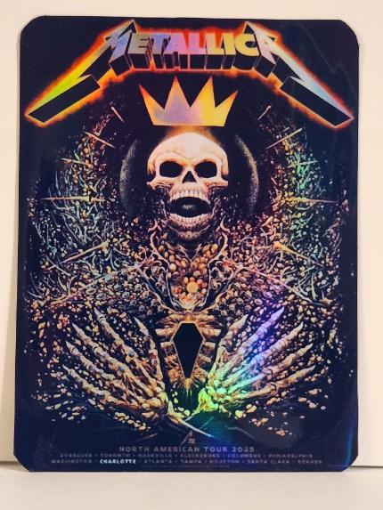 Metallica - North American Tour Charlotte 2025 - Live Concert Poster Vinyl Foil STICKER - 158123s
