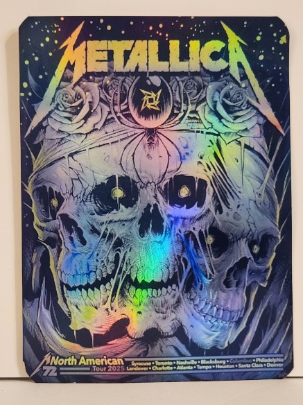 Metallica - North American Tour Columbus 2025 - Live Concert Poster Vinyl Foil STICKER - 158070s