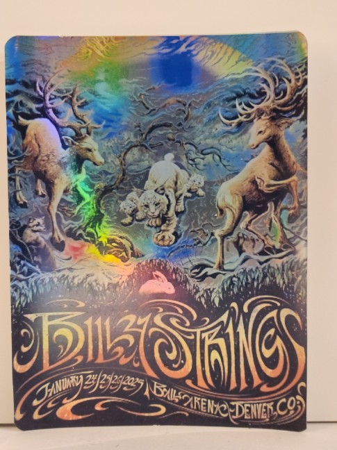Billy Strings - Ball Arena Denver CO January 24 2025 - Live Concert Poster Vinyl Foil STICKER - 112054s