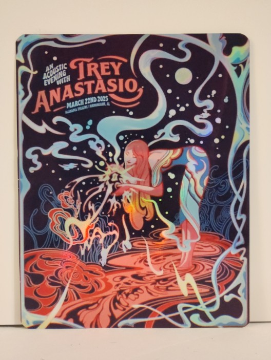 Trey Anastasio - Alabama Theater Birmingham AL March 22 2025 - Live Concert Poster Vinyl Foil STICKER - 200019s