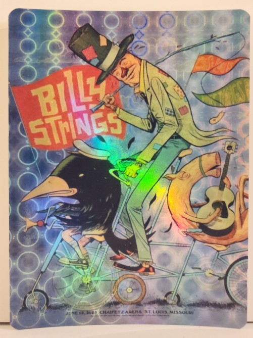 Billy Strings - Chaifetz Arena St Louis MO June 13 2025 - Live Concert Poster Vinyl Foil STICKER - 112010s