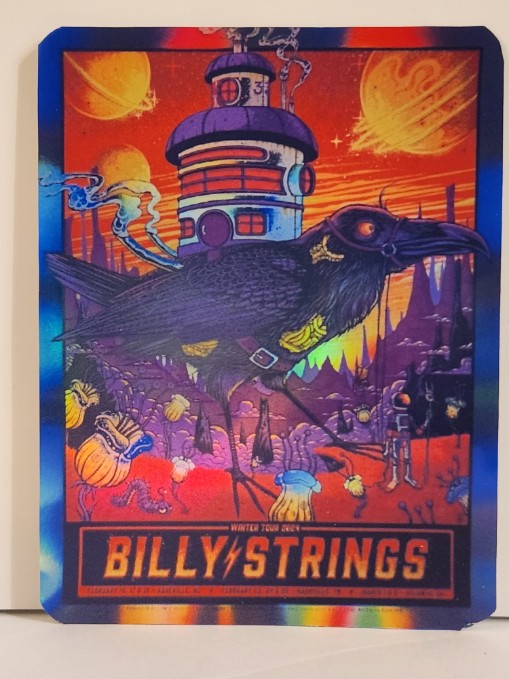 Billy Strings - Winter Tour 2024 - Live Concert Poster Vinyl Foil STICKER - 112055s