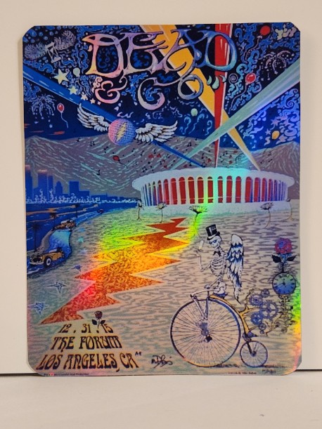 Dead and Company - The Forum Los Angeles CA December 31 2015 - Live Concert Poster Vinyl Foil STICKER - 131350s