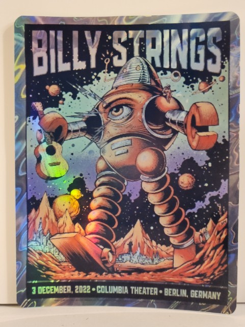 Billy Strings - Columbia Theater Berlin Germany December 3 2022 - Live Concert Poster Vinyl Foil STICKER - 112017s