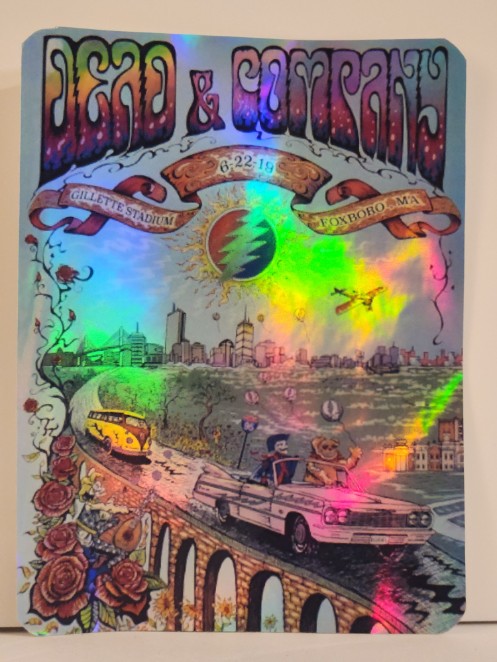 Dead and Company - Gillette Stadium Foxborough MA June 22 2019 - Live Concert Poster Vinyl Foil STICKER - 131192s