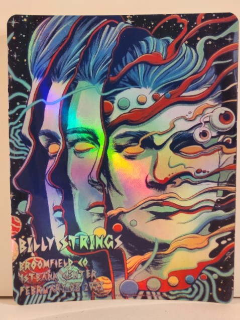 Billy Strings - 1st Bank Center Broomfield CO February 2 2023 - Live Concert Poster Vinyl Foil STICKER - 112046s
