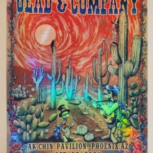 Dead and Company - Ak-Chin Pavilion Phoenix AZ October 25 2021 - Live Concert Poster Vinyl Foil STICKER - 131309s