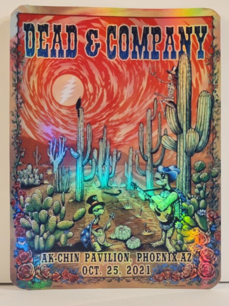 Dead and Company - Ak-Chin Pavilion Phoenix AZ October 25 2021 - Live Concert Poster Vinyl Foil STICKER - 131309s