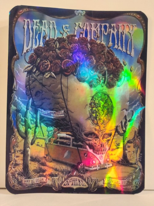 Dead and Company - Sphere Las Vegas NV May 16 2024 - Live Concert Poster Vinyl Foil STICKER - 131267s