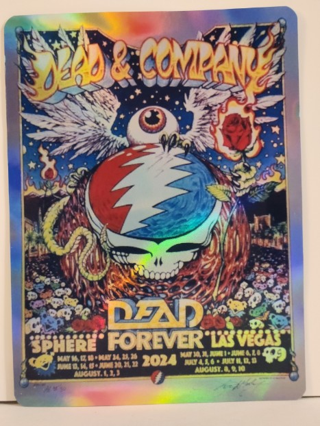 Dead and Company - Sphere Las Vegas NV May 16 2024 - Live Concert Poster Vinyl Foil STICKER - 131070s