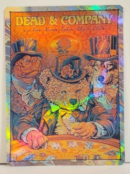 Dead and Company - Sphere Las Vegas NV May 31 2024 - Live Concert Poster Vinyl Foil STICKER - 131077s