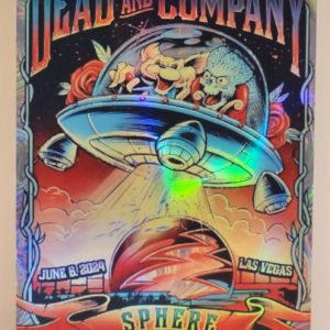 Dead and Company - Sphere Las Vegas NV June 6 2024 Mars - Live Concert Poster Vinyl Foil STICKER - 131055s
