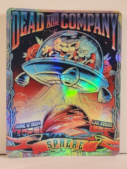 Dead and Company - Sphere Las Vegas NV June 6 2024 Mars - Live Concert Poster Vinyl Foil STICKER - 131055s
