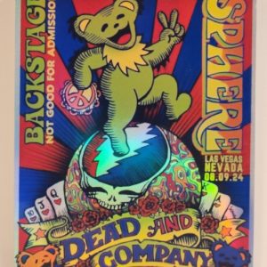 Dead and Company - Sphere Las Vegas NV August 9 2024 - Live Concert Poster Vinyl Foil STICKER - 131314s