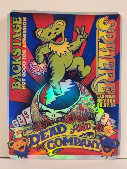 Dead and Company - Sphere Las Vegas NV August 9 2024 - Live Concert Poster Vinyl Foil STICKER - 131314s
