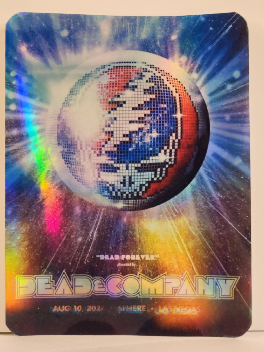 Dead and Company - Sphere Las Vegas NV August 10 2024 - Live Concert Poster Vinyl Foil STICKER - 131303s