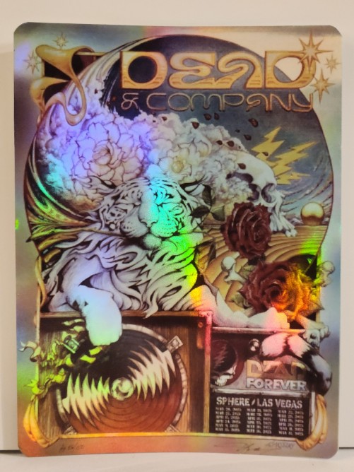 Dead and Company - Sphere Las Vegas NV Run March 20 2025 - Live Concert Poster Vinyl Foil STICKER - 131133s