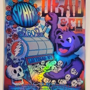 Dead and Company - Sphere Las Vegas NV Run March 20 2025 - Live Concert Poster Vinyl Foil STICKER - 131293s