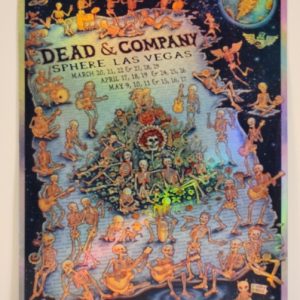 Dead and Company - Sphere Las Vegas March 20 2025 Run - Live Concert Poster Vinyl Foil STICKER  - 131050s