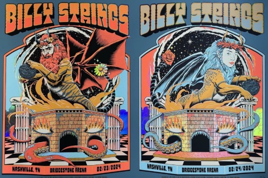 Billy Strings - Bridgestone Arena Nashville TN February 23 2024 FULLSHEET - Live Concert Poster Wall Art Poster Print - 112101 - Image 2