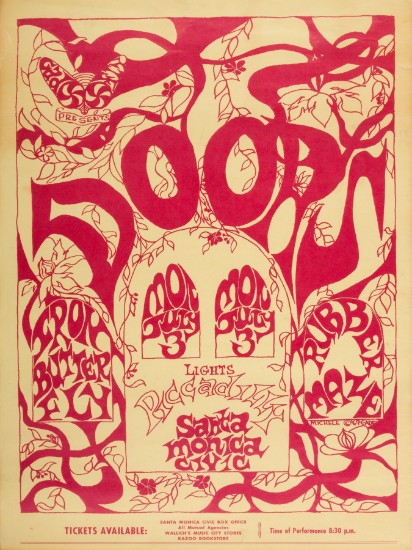 Doors - Santa Monica Civic Santa Monica CA July 3 1967 - Live Concert Poster Wall Art Print - 133002 - Image 2