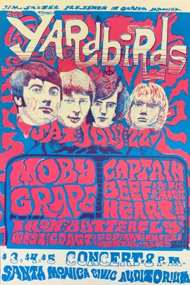 Yardbirds - Santa Monica CA July 22 1967 – Live Concert Poster Wall Art Print - 150001 - Image 2