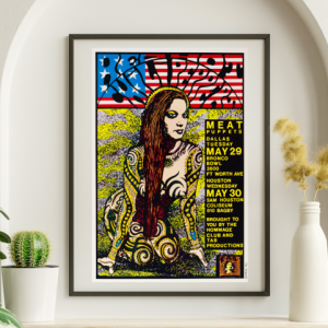 Red Hot Chili Peppers - Bronco Bowl Dallas TX May 29 1990- Live Concert Poster Wall Art Poster Print - 181006