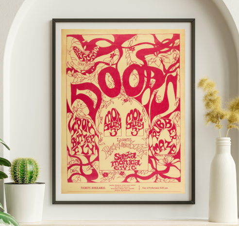 Doors - Santa Monica Civic Santa Monica CA July 3 1967 - Live Concert Poster Wall Art Print - 133002