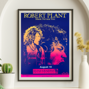 Robert Plant - Irvine Meadows, Irvine CA August 10 1990 - Live Concert Poster Wall Art Print - 234002