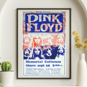Pink Floyd - Veterans Memorial Coliseum Portland OR September 28 1972 – Live Concert Poster Wall Art Print - 249002