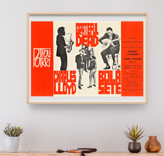 Grateful Dead - Greek Theater Berkeley CA October 1 1967 – Live Concert Poster Wall Art Print - 142009