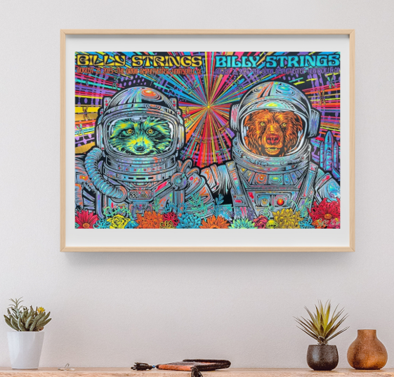 Billy Strings - Orion Amphitheater Huntsville AL August 25 2023 FOIL FULLSHEET - Live Concert Poster Wall Art Poster Print - 112035